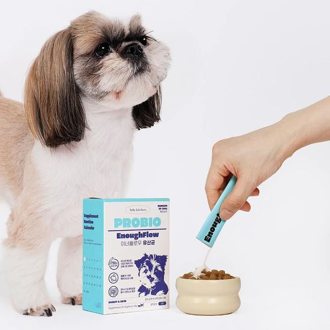 알로키친 강아지 유산균 장누수 이너플로우, 30개, 눈물개선/눈건강+장건강, 2g - 쿠팡