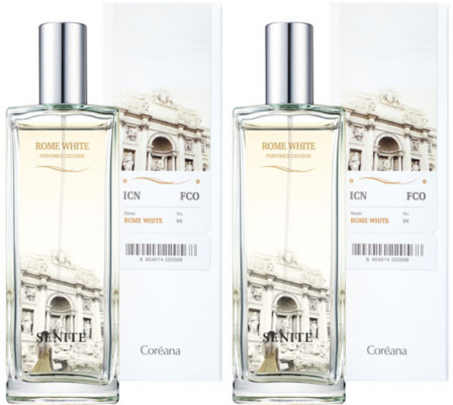 코리아나 세니떼 퍼퓸드 코롱 샤워코롱 로마화이트 2개, 100ml