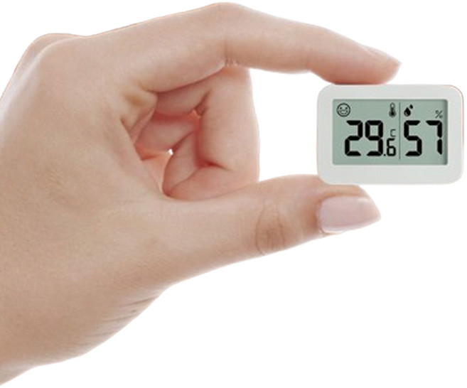 1+1 휴테라 50mm 초경량 초소형 디지털 온습도계 배터리포함, 화이트, 2개