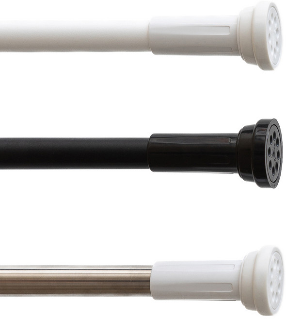 할메이드 못없이 커텐 커튼 압축봉 옷걸이봉, 화이트