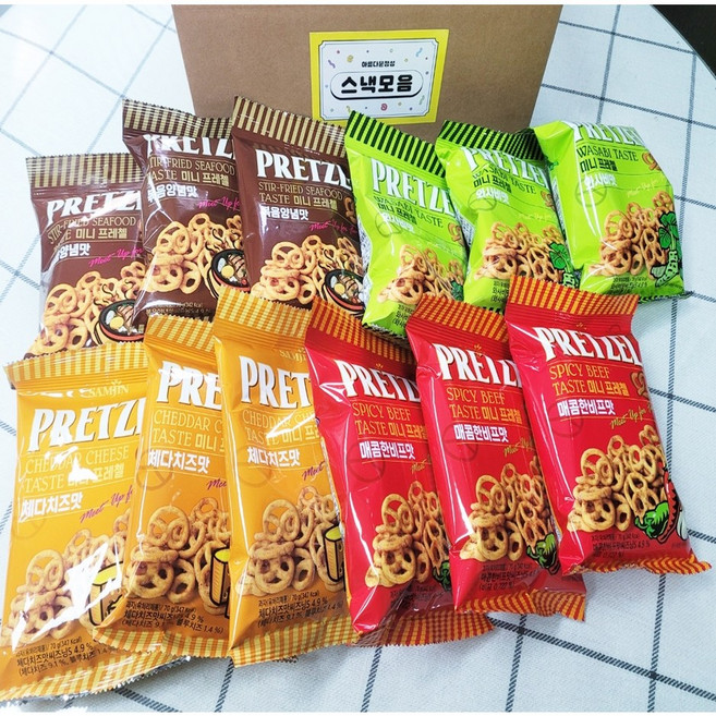 아름다운정성 미니 프레첼 모음, 12개, 70g