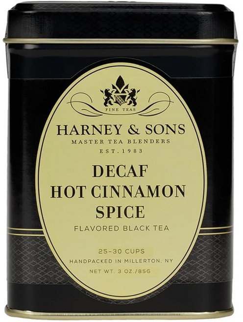 Harney & Sons 디카페인 핫 시나몬 스파이스 티 루즈 리프 85g(3온스) 틴 케이스, 하니 앤 선스 디카페인 핫 시나몬 스파이스 티 루즈 리