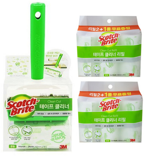 쓰리엠 테이프클리너 클린컷 중형 핸들+리필8개 / 스카치브라이트, 1개