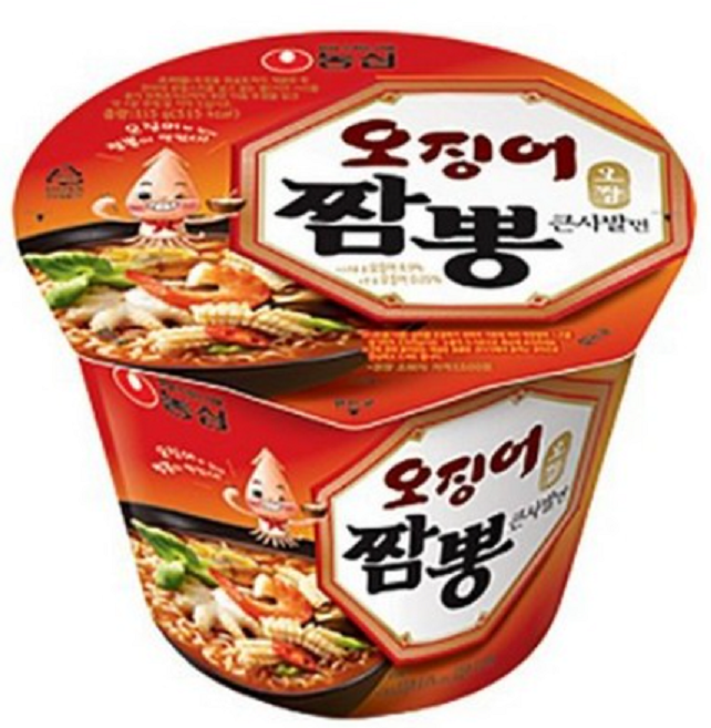 농심 오징어짬뽕 큰사발115gX2개, 2개