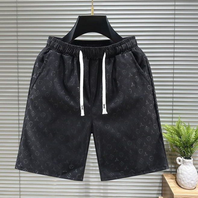 男士潮流休閒五分褲, 1個, K098#黑色5XL 180-200