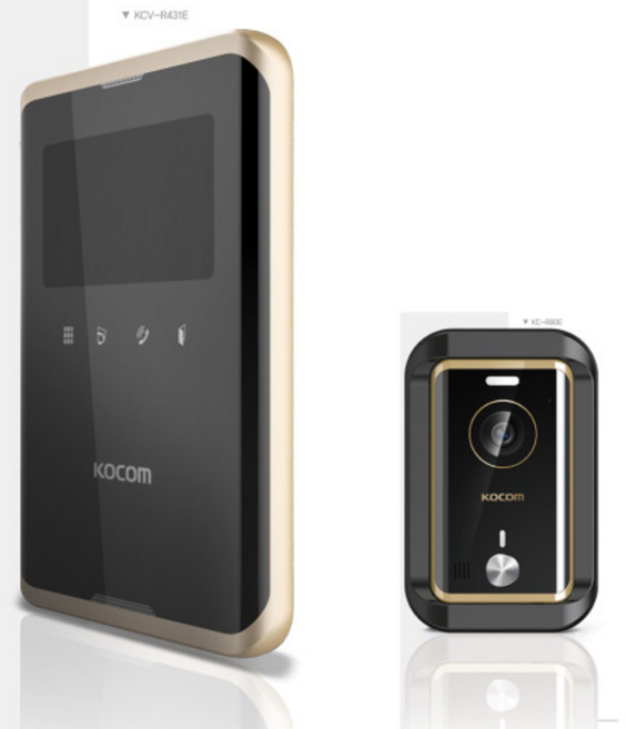 코콤 비디오폰 아날로그 KCV-R431 현관초인종 포함, 화이트