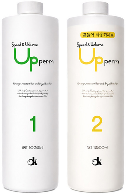 DK코스메틱 스피드 앤 볼륨업 펌 파마약 1제 1000ml + 2제 1000ml, 1개