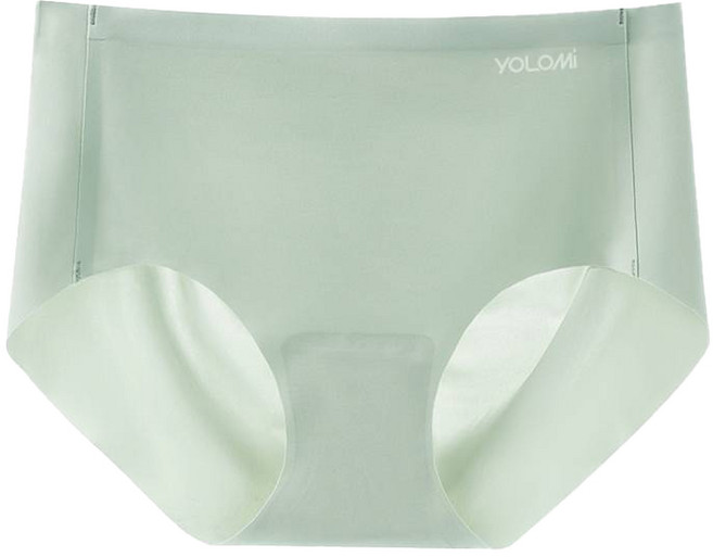 Yolomi 冰絲無痕桃心內褲 獨立包裝 純棉內襠, 天青色