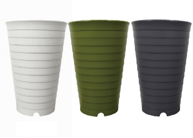 모두다 플라스틱 화분 라운드, 1개, 라운드(화이트)