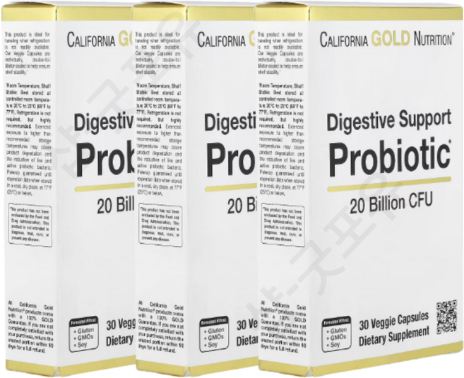 레이크애비뉴뉴트리션 다이제스티브 써포트 프로바이오틱 프리바이오틱 블랜드 200억 CFU 캡슐 30정, 3개