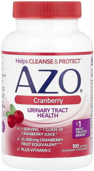 AZO 크랜베리 요로 건강 소프트젤 100정, 1개 - 쿠팡