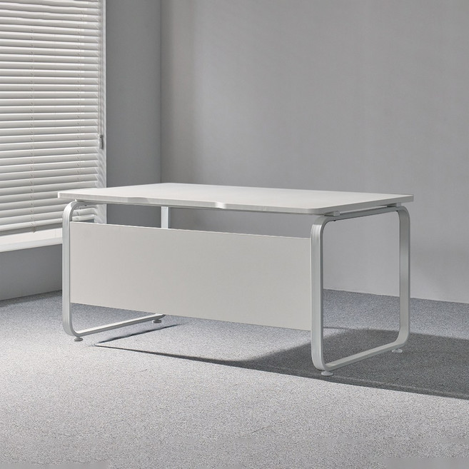 데임 A형 컴퓨터 사무용책상 1600x800, 블랙프레임, 사각/라이트월넛, 사각/라이트월넛