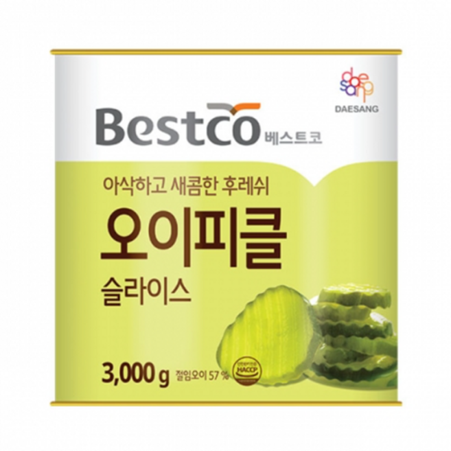 베스트코 오이 피클 슬라이스, 6개, 3kg