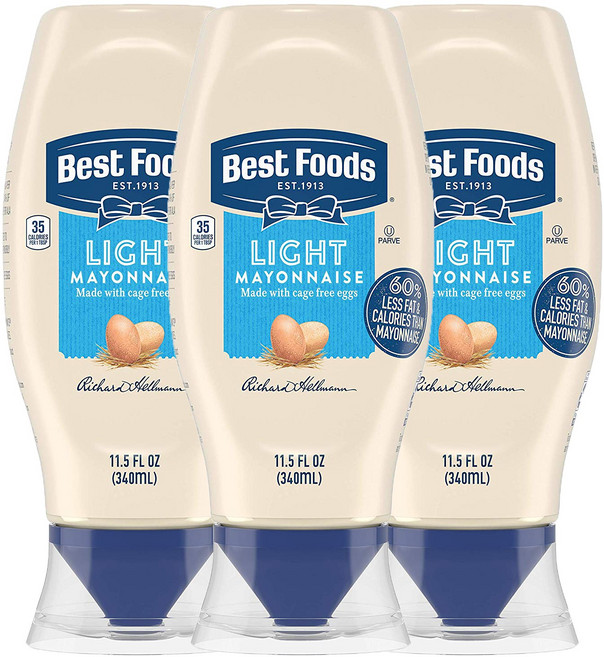 베스트푸즈 마요네즈 라이트, 340ml, 3개