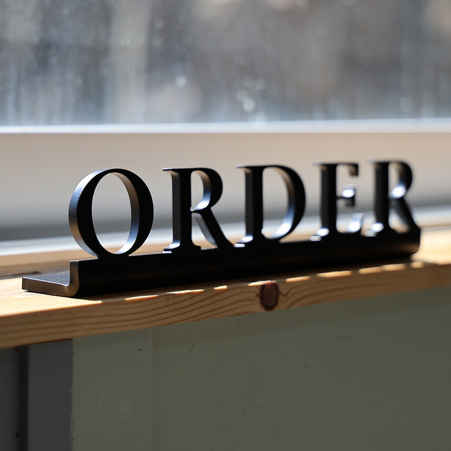 철제 오더 리턴 픽업 카운터 간판 카운터 안내판 카페 안내표지판 카페 인테리어 카운터 간판 레드색상, 1개, return