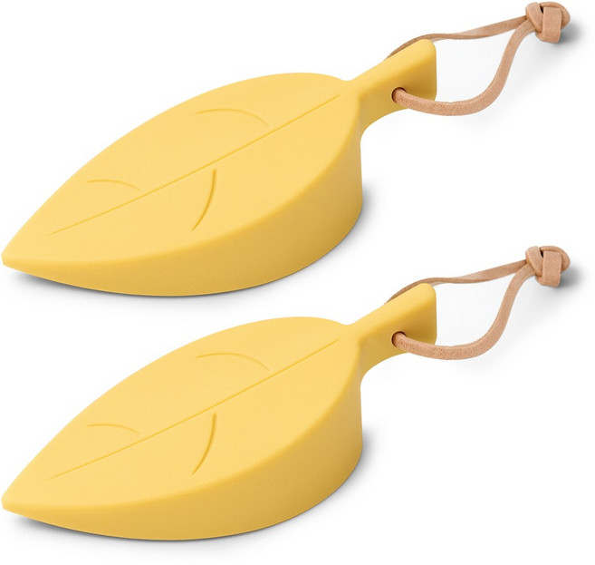디엠코퍼레이션 나뭇잎 도어스토퍼 옐로우, 2개