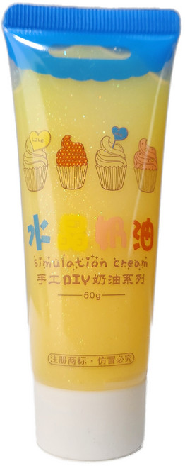 투명글리터 데코덴생크림50g, 글리터오렌지, 1개