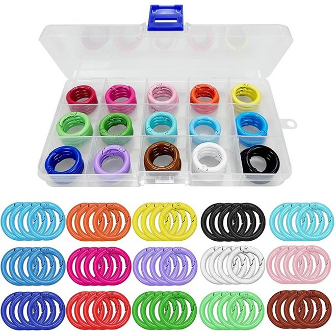 원형링 컬러오링 오픈형O링 오픈형고리 25mm 키홀더 금속 열쇠고리 연결고리 DIY부자재용품, 컬러