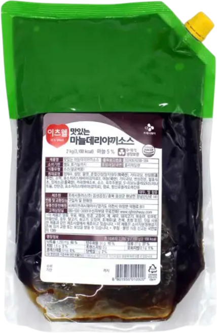 냉장 이츠웰 마늘 데리야끼소스 2kg, 1