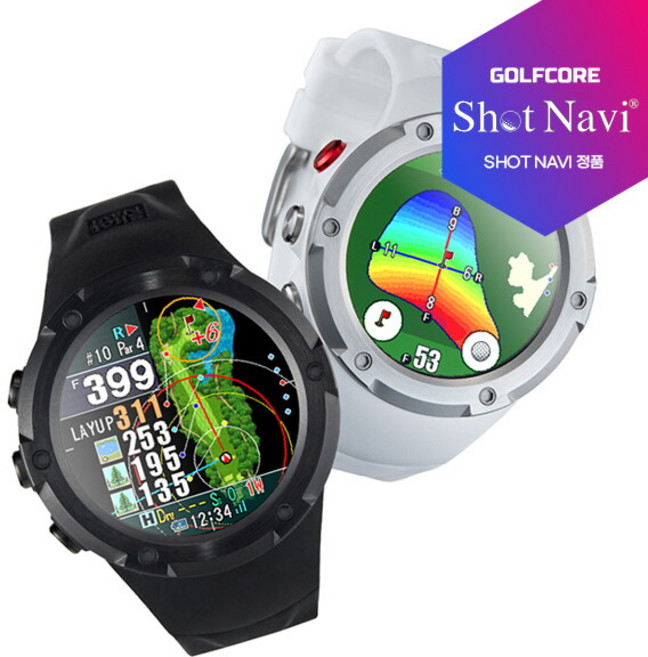 [독점총판사일본1위!]Shot Navi 샷네비 Evolove PRO 1.4인치터치패널 시계형 거리측정기, 화이트