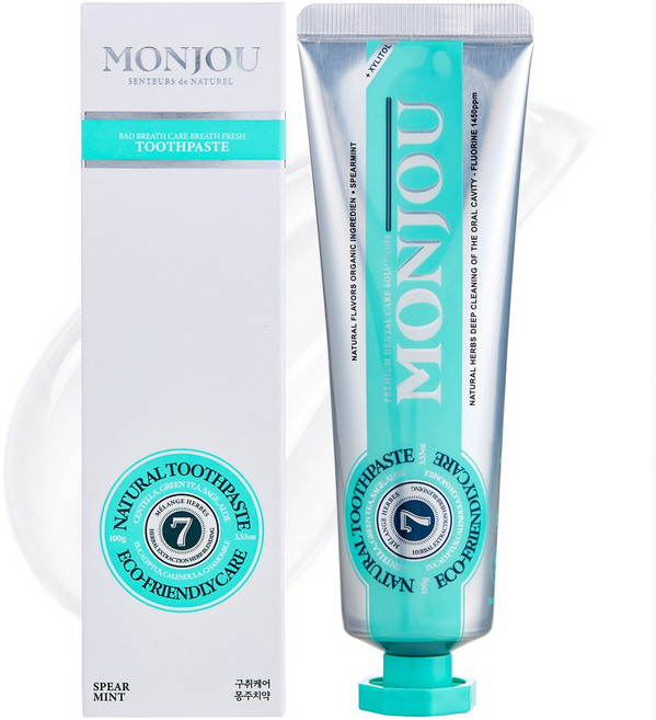 몽주 단 1회 사용 구취 입냄새 99% 제거 충치 예방 고불소 치약, 1개, 100g