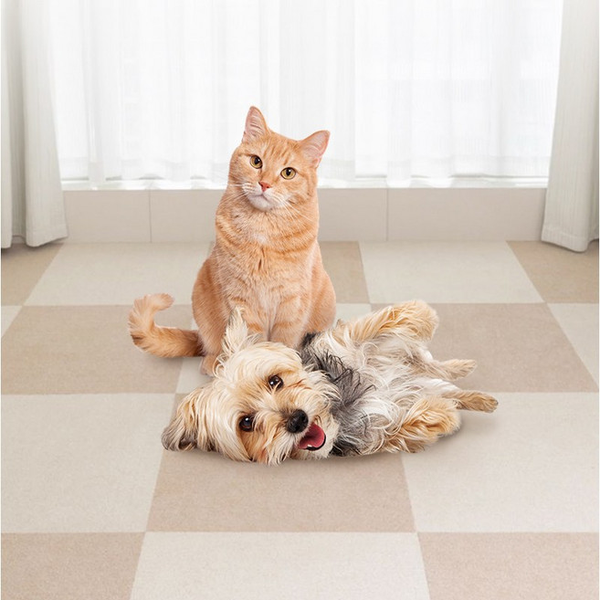 카페트 고양이카페트 고양이스크래쳐 퍼즐매트 친환경 탈부착식 40*40cm 4개