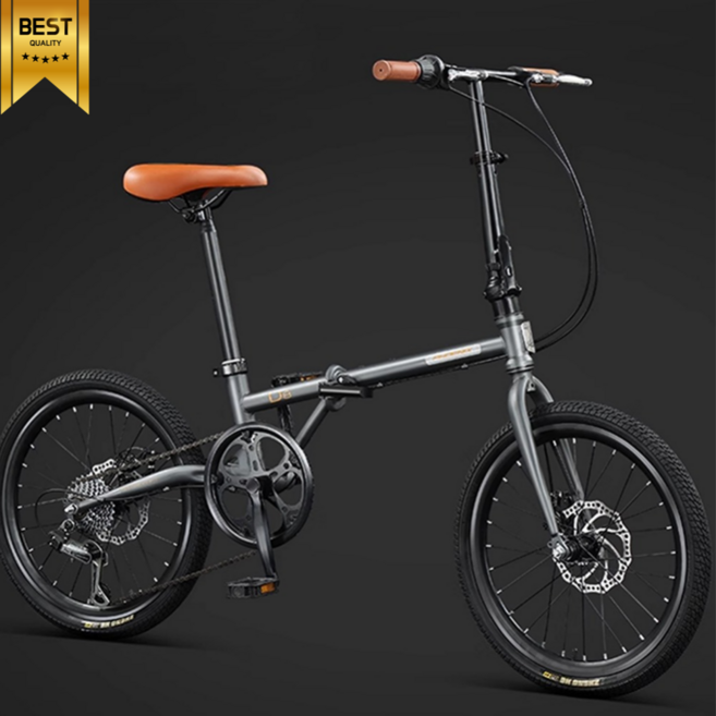 ATX 초경량 접이식 자전거 출퇴근 로드 미니벨로 99% 완조립 16인치 20인치, 1개, 40cm, 다크실버