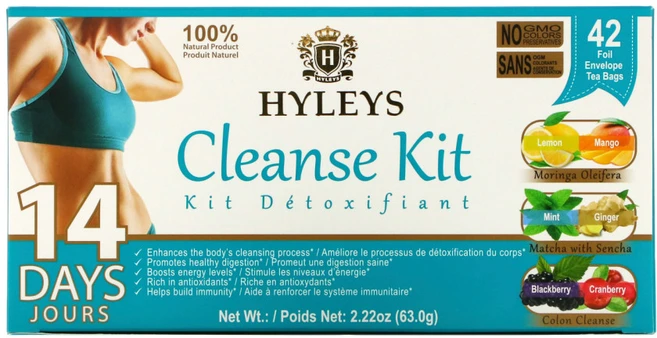 Hyleys Tea 14 Days Cleanse Kit 42 Tea Bags 2.22 oz (63 g) 1팩, 1개, 1개 - 쿠팡