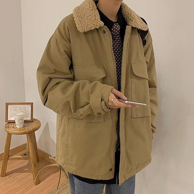 겨울 남성 패딩 코트 남여공용 커플 도톰 패딩 점퍼 상의 추동 캐주얼 따뜻한 카고 야상 아우터 YHY