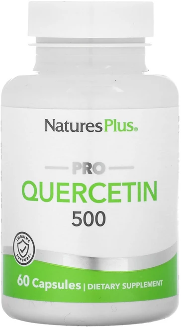 NaturesPlus 프로 퀘르세틴 500 500mg 캡슐 60정, NaturesPlus프로퀘르세틴500500mg캡슐60정, 1개 - 쿠팡