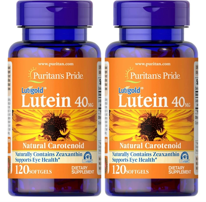 Puritans Pride Lutein 퓨리탄 프라이드 루테인 40mg 120소프트젤 2팩, 120정, 2개 - 쿠팡