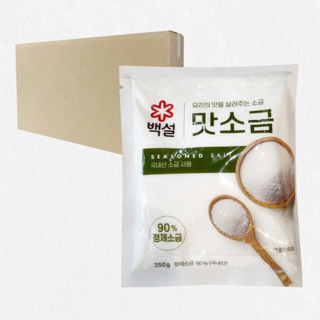 [로지프로] CJ 백설 요리 맛소금 250g 40개입 (1박스) 양념소금