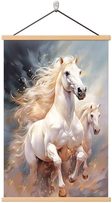 2026년 병오년 돈들어오는 달리는 붉은말 백마 말그림