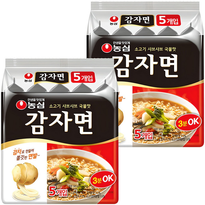 농심 감자면 117g, 10개