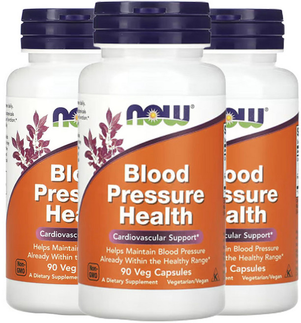 나우푸드 블러드 프레셔 헬스 베지 캡슐, 3개, 90정