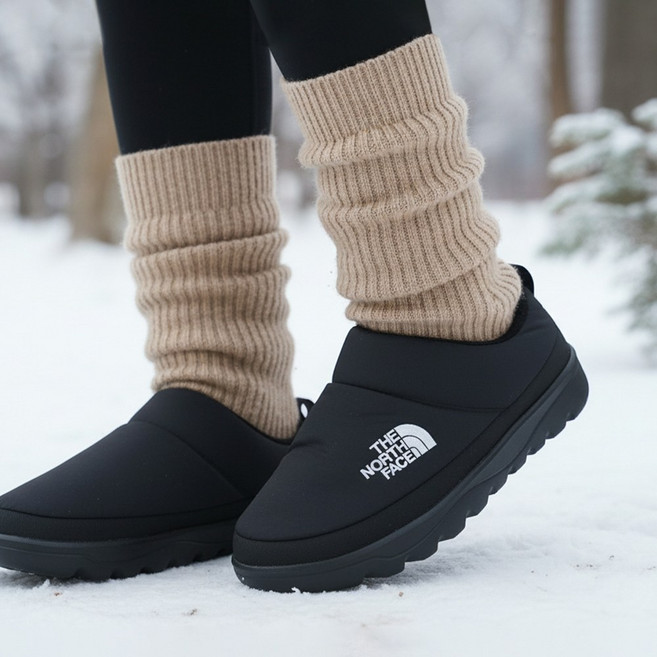 [백화점] 노스페이스 방한화 스노우 뮬 남녀 공용 패딩 슈즈
