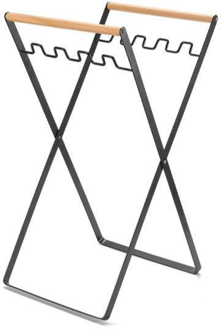 [티케이샵] 캠핑 쓰레기봉투 접이식 걸이 거치대, 블랙 SZK268, 블랙