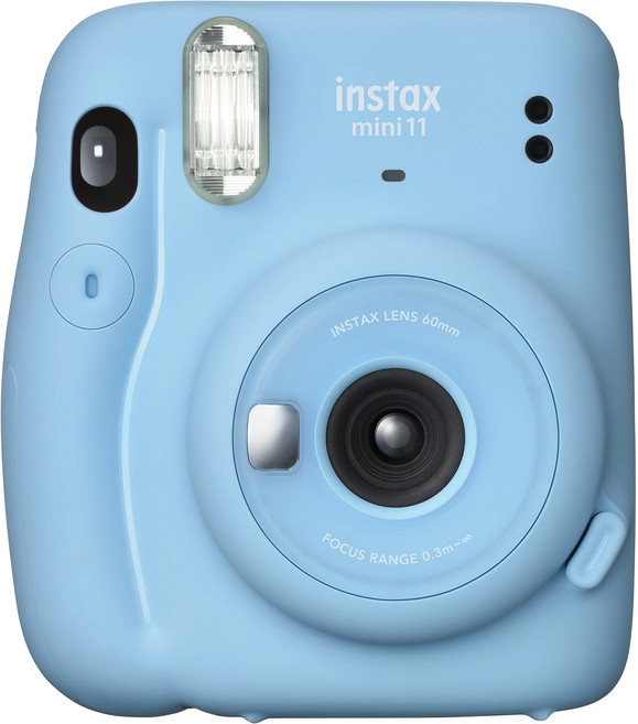 FUJIFILM 인스턴트 카메라 체키 instax mini 11 스카이 블루 INS MINI 11 BLUE, 1개, 상세페이지 참조