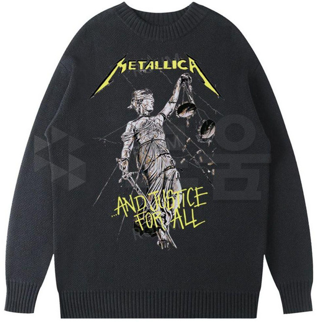 2025 킹 오브 메탈 메탈리카 밴드 퍼펫 앨범 록 뮤직 니트웨어 크루넥 스웨터