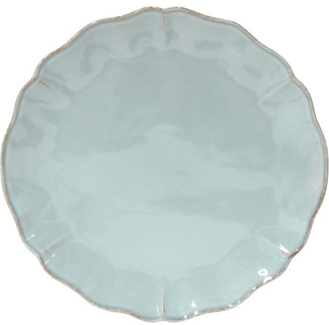 Costa Nova코스타 노바 세라믹 석기 26온스. 수프 시리얼 그릇 알렌테조 컬렉션 화이트 전자레인지 식기세척기 안심 디너웨어 식품 글레이징 레스토랑 품질 식기, Alentejo Turquoise, 13'' Oval Platter, 1개