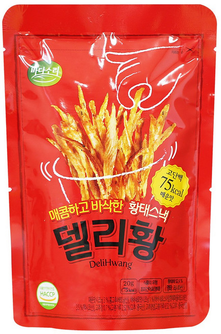 저칼로리간식 맥주안주 황태스낵 델리황 매운맛, 15g, 7개
