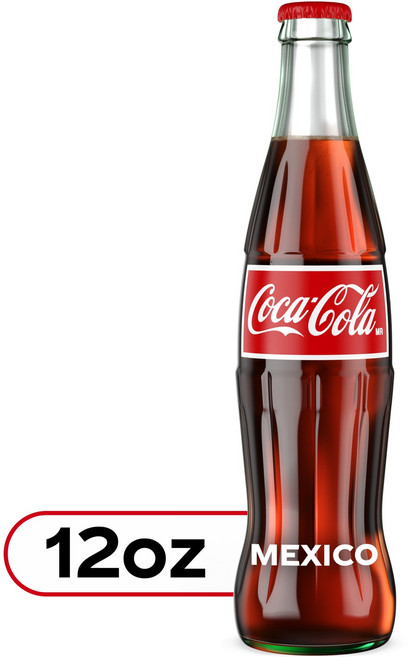 Coke de Mexico Glass Bottles 12 Fl Oz (Pack of 4) 멕시코 콜라 유리병 12 Fl Oz (4팩), 4개, 355ml