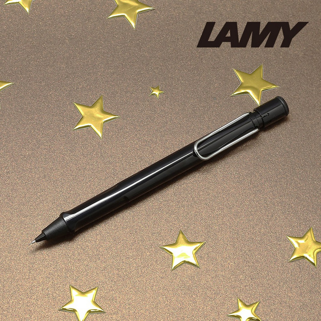 [무료각인서비스] 라미 사파리 샤프 샤이니블랙 0.5mm 선물포장 / 정식수입처 제품 LAMY RAMY 리플렛, 1개, 0.5cm, 인쇄 필요없음, 포장 필요없음
