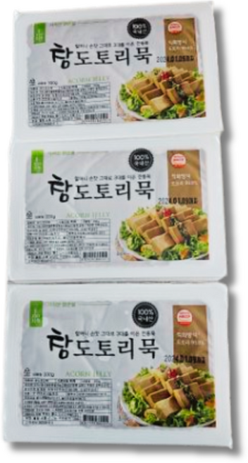[지리산묵가] 국산 참도토리묵 400g, 3개