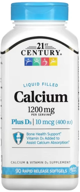 21세기센트리 액상 함유 칼슘 플러스 비타민 D3 600 mg 속방성 소프트젤 90정, 1개 - 쿠팡