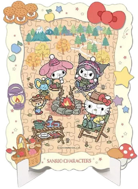 토이앤퍼즐 108P 산리오캐릭터즈 캠핑 조각 그림 직소 맞추기 피스 취미 인테리어 장난감 집콕 어린이미니, 1개, 108피스