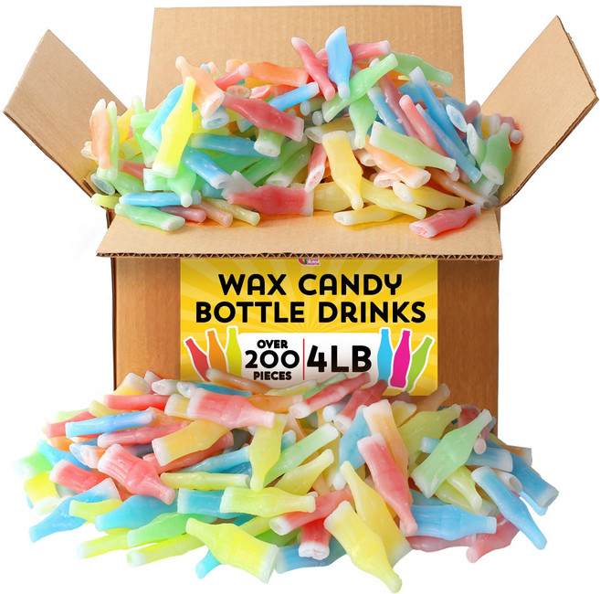 Nik-L-Nips 닉클립 왁스병 캔디 4파운드 벌크팩, 1개, 1.814kg