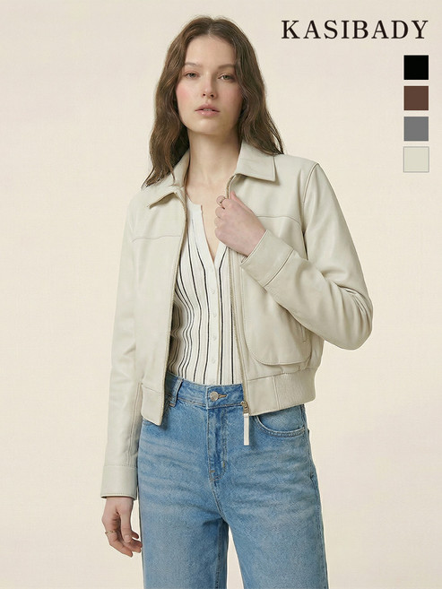 카시바디 시크릿시즌오프 카시바디 클래식 카라 양가죽 점퍼