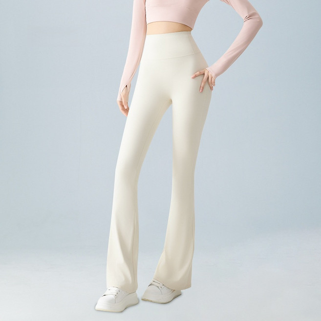 Seofst 여성 여름 하이웨이스트 부츠컷 요가 힙업 팬츠