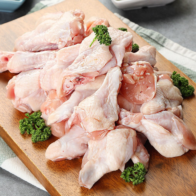 (1+1)국내산 염지 닭고기 닭 봉(냉장), 1kgX2개, 무염지